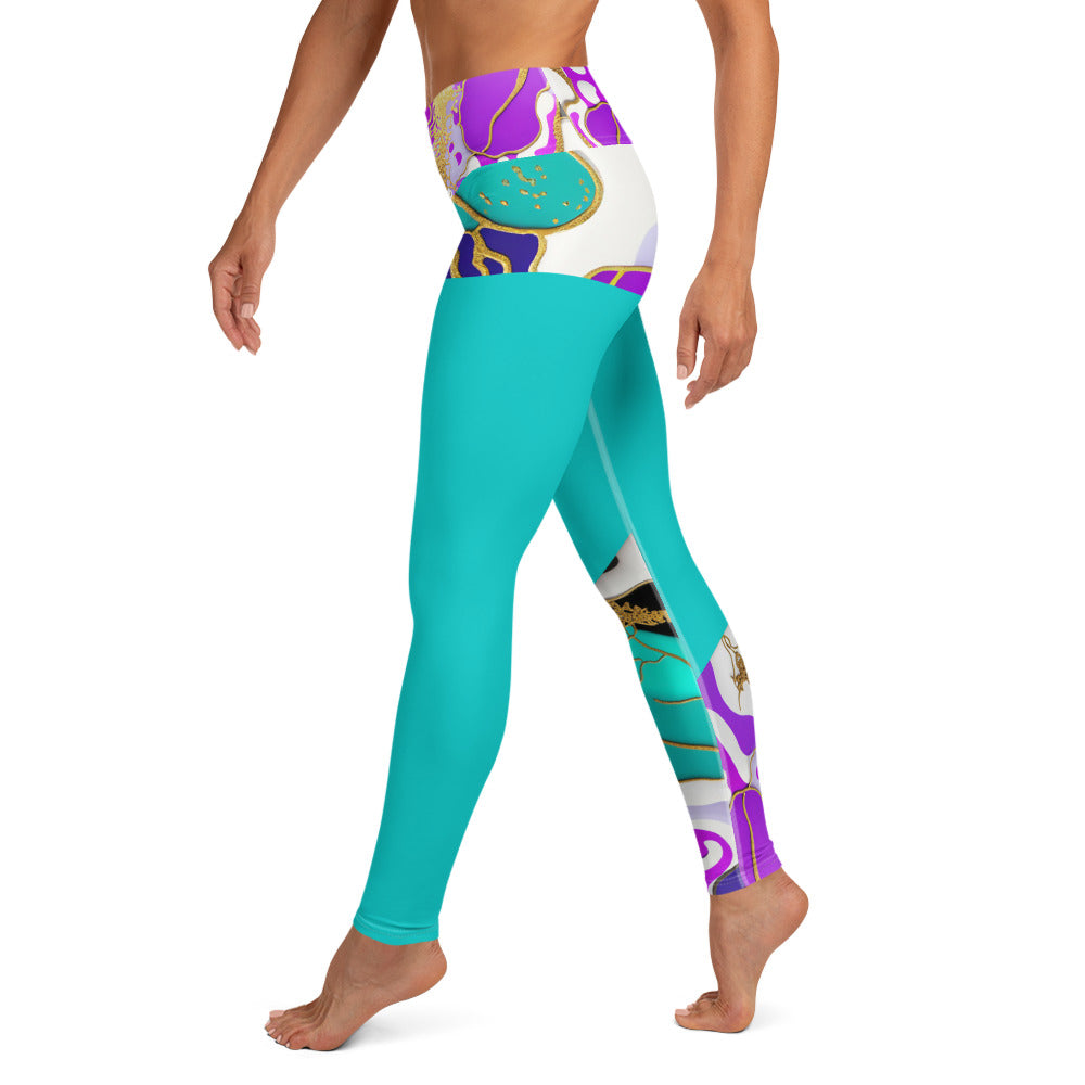 Arty Yoga Pants. Gym or Workout High Waist Leggings. "Artz" Streetwear by WickedYo.